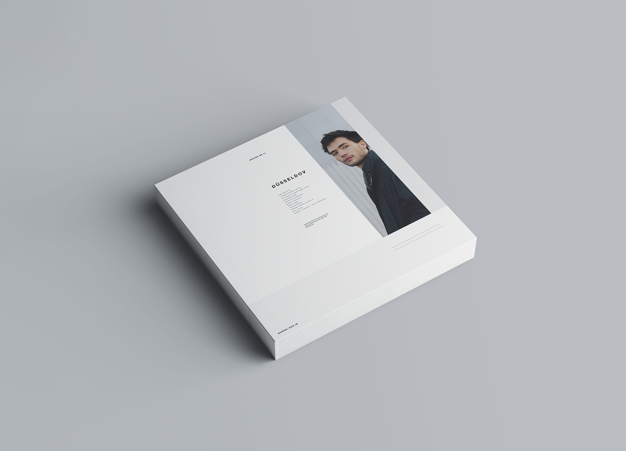 方形软封图书内页版式设计效果图样机素材库精选 Square Softcover Book Mockup插图(2)