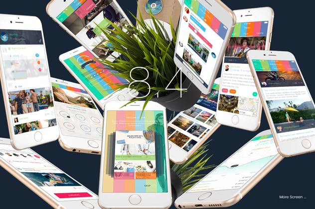 多用途极简主义手机APP应用UI套件8.4 8 Part 4 – Mobile UI Kit插图(3)