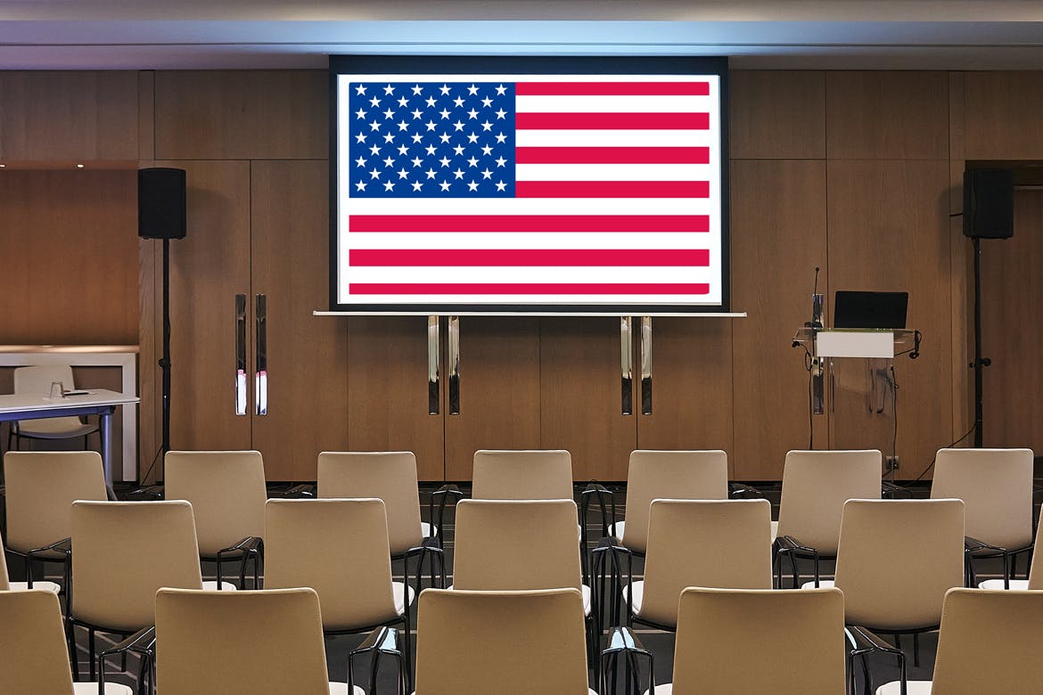 会议室电视/投影屏幕样机素材库精选模板v1 Conference_Room_Screen-HORIZ-Mockup插图(3)