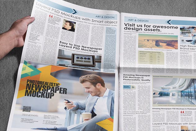 新闻报纸设计样机 Newspaper Design Mockups插图(3)