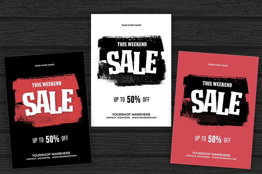 促销广告销售传单海报模板 Sale Flyer Poster插图(1)