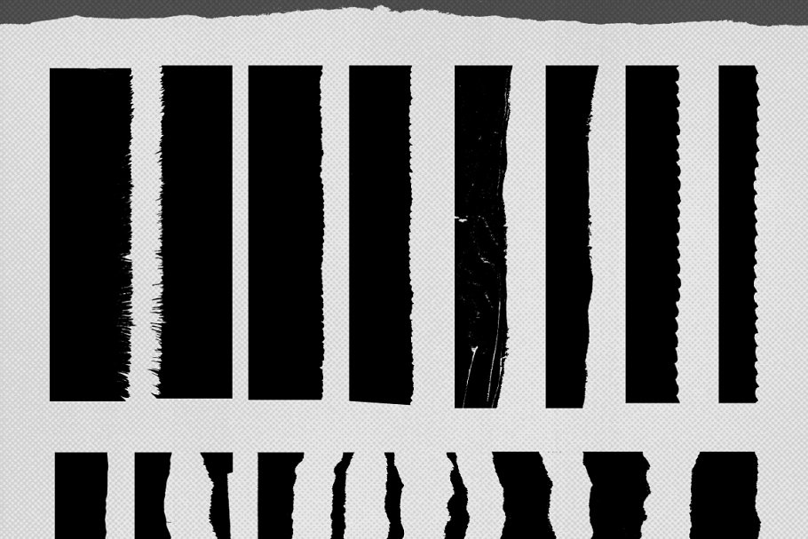 粗糙纹理肌理设计素材 Vector Rough Edges插图(1)