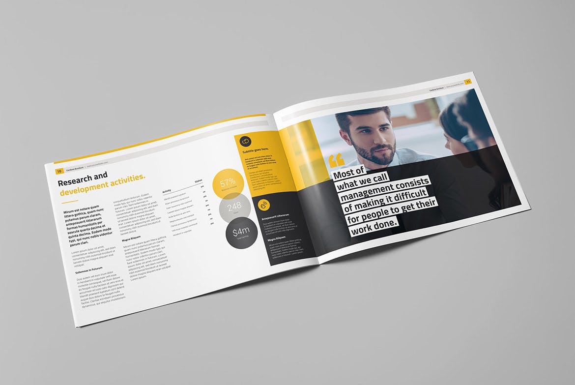 横版企业介绍宣传画册版式设计模板 Colorado Brochure Landscape插图(6)