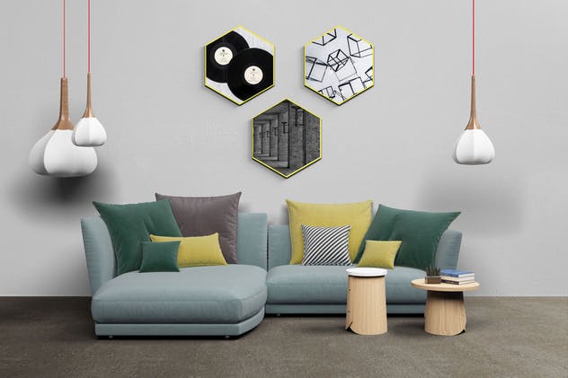 室内装饰设计场景样机模板 Mockup Interior Scene Creator – MK2插图(1)