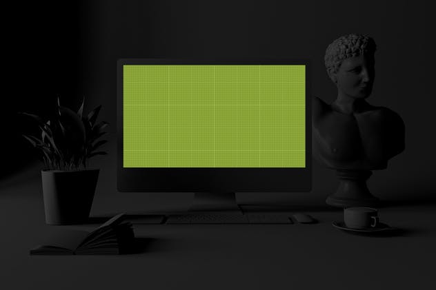 酷黑办公场所MacBook Pro设备样机 Dark Mac Pro插图(9)