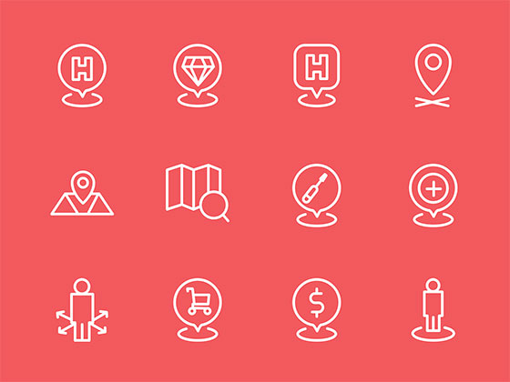 24 枚地图占位符图标素材之家精选sketch素材