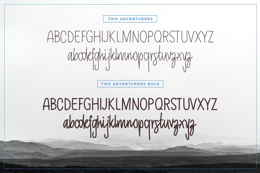 13款手写英文字体合集&Logo模板、矢量插画 Wonderland Fonts Pack & Branding Kit插图(11)