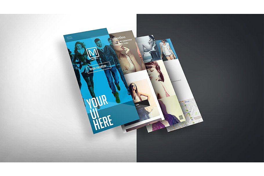 现代独特iPhone X浮动特效 UI设计展示PSD模型Mockups插图(7)