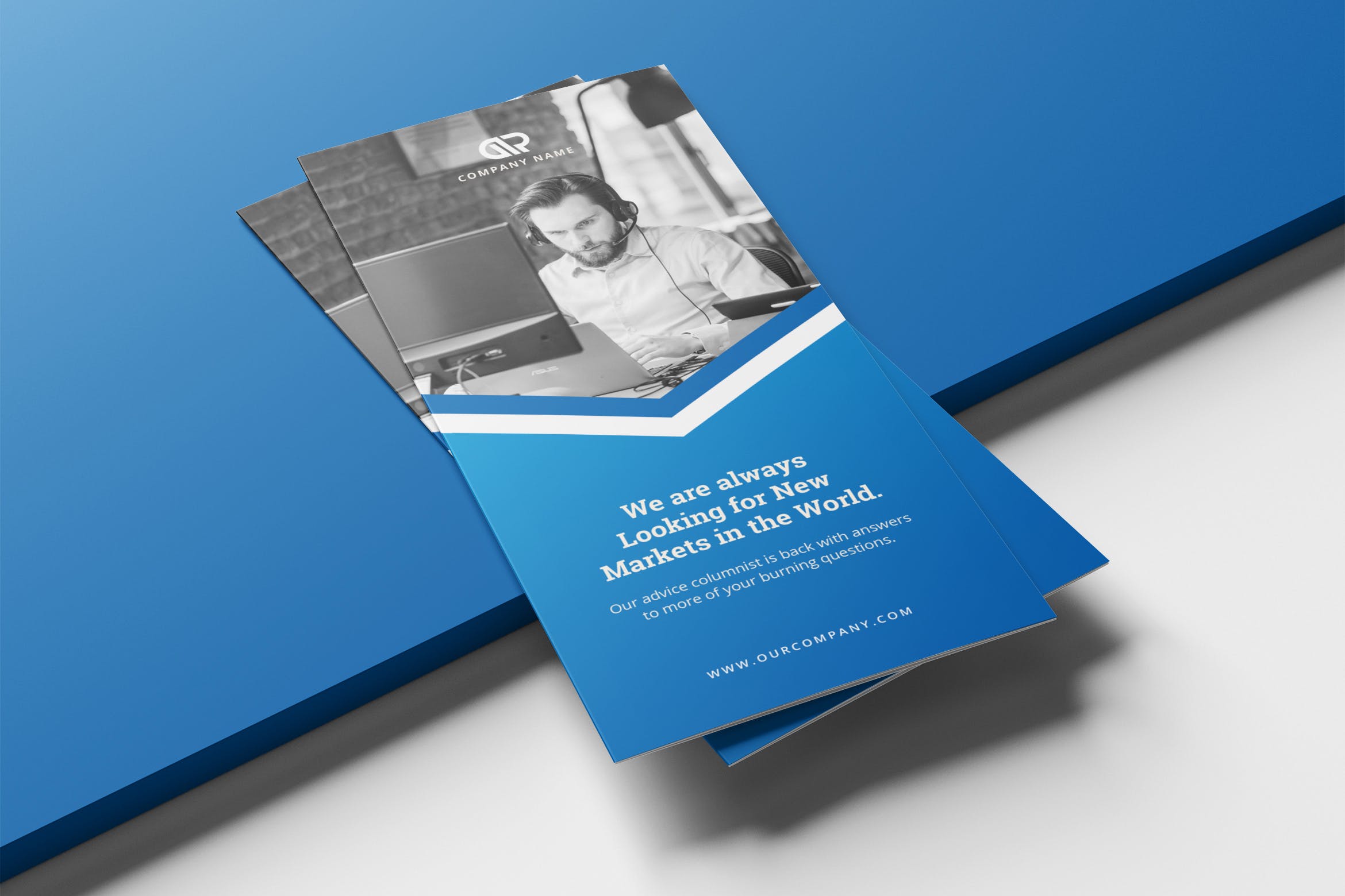 多行业通用三折页宣传单设计模板 Trifold Brochure 017插图