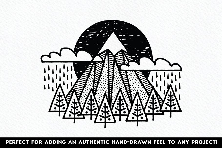 点与线的奥妙AI笔刷&纹理 Fine Liner Brushes & Patterns插图(3)