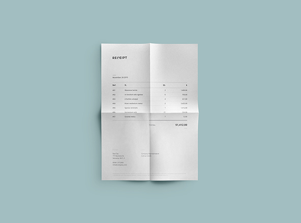 企业收据销售票据设计模板素材 Receipt Template Design