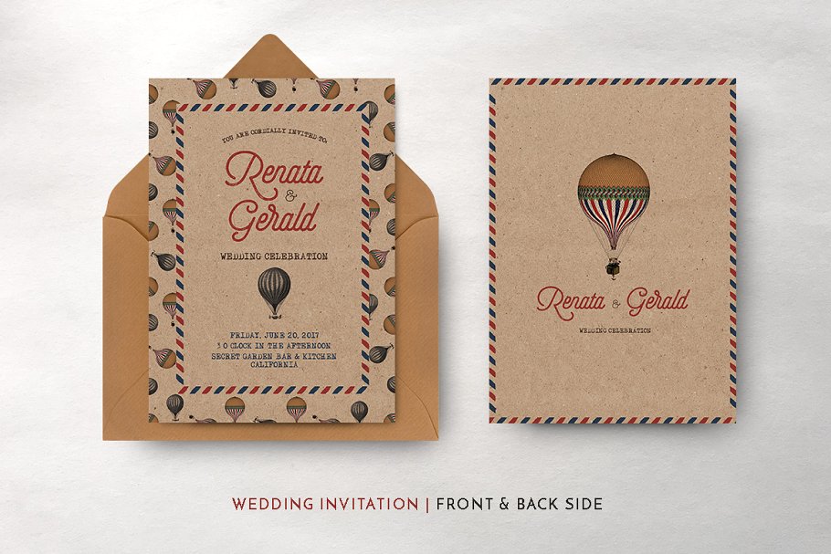 复古怀旧风格旅行婚礼设计物料素材 Vintage Travel Wedding Suite插图(1)