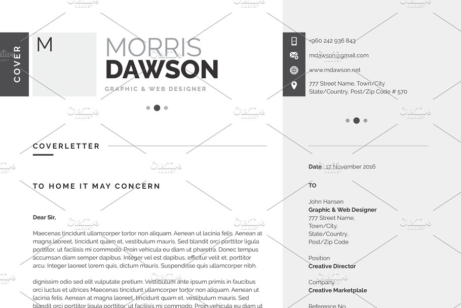 高端创意信息图表简历模板 Clean Infographic Resume/CV插图(7)