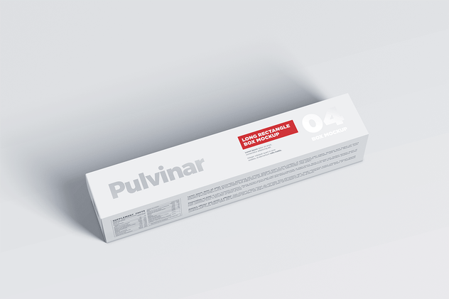 长方形食品/药物包装盒子样机 Box / Packaging MockUp – Long Rectangle插图(3)