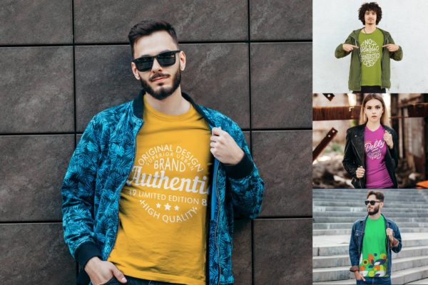 T恤系列服装印花设计展示样机素材库精选合集v03 T-Shirt Mockup Collection 03
