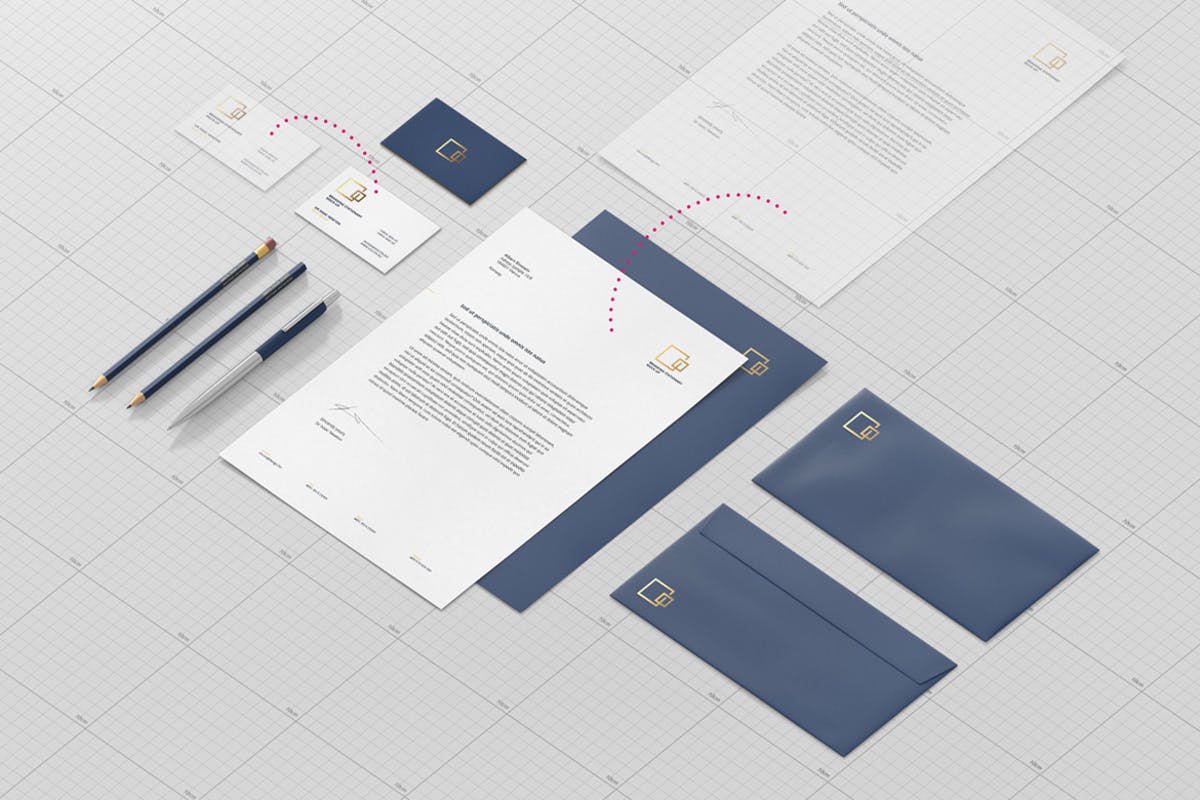 品牌宣传办公用品样机模板 Stationary / Branding Mock-Up插图