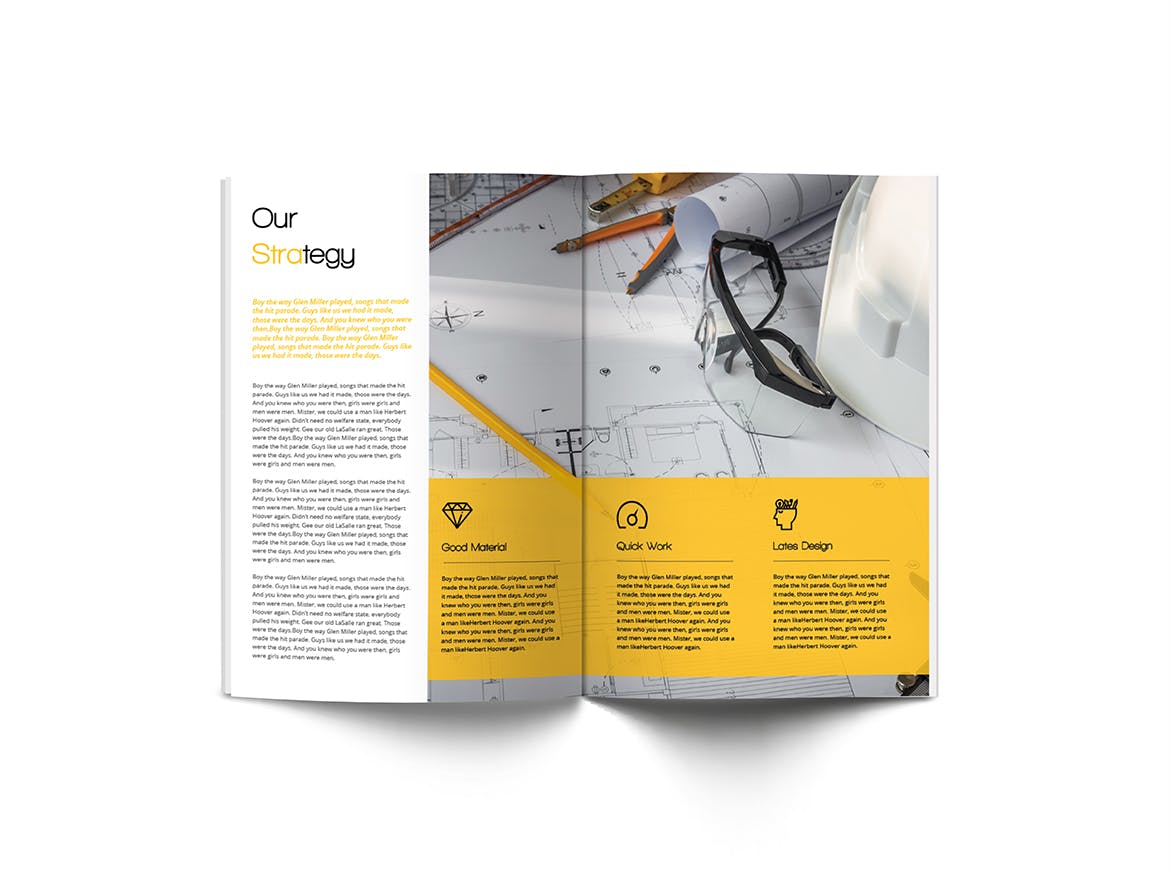 高品质的简约多用途A4尺寸房地产建筑施工楼书画册宣传册杂志设计模板（indd）插图(5)