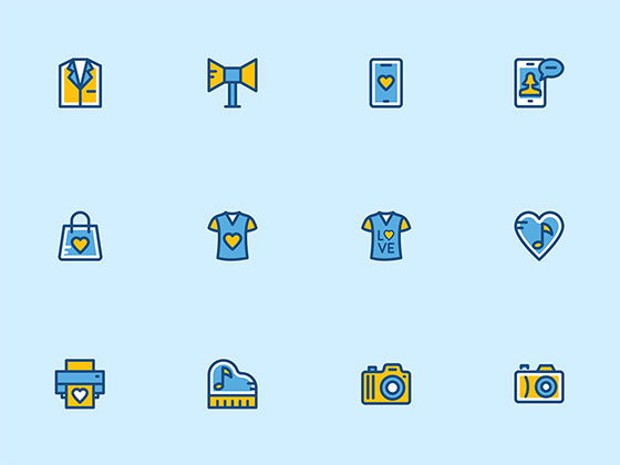 140 枚爱与婚礼图标素材之家精选sketch素材