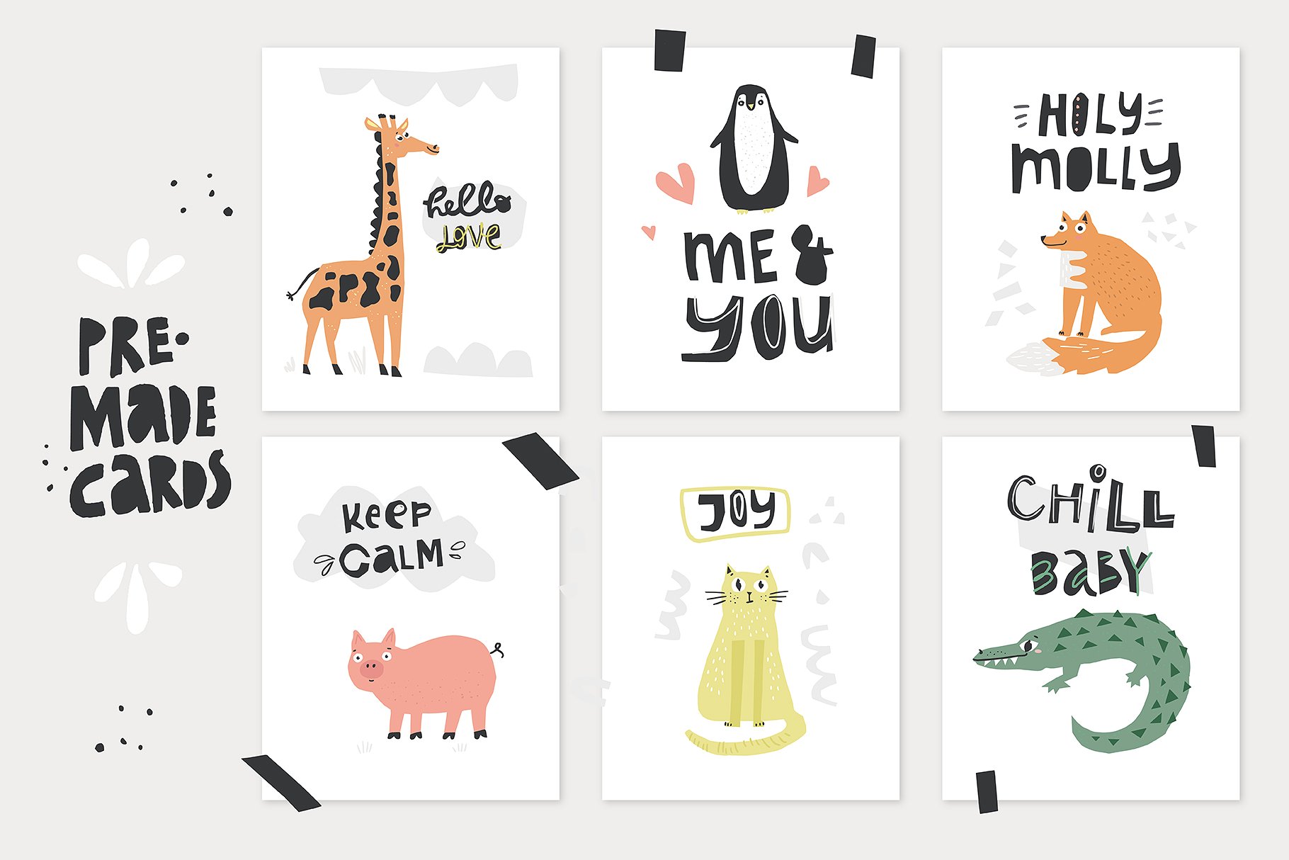 剪纸动物主题素材合集 Talking Animals Bundle插图(4)