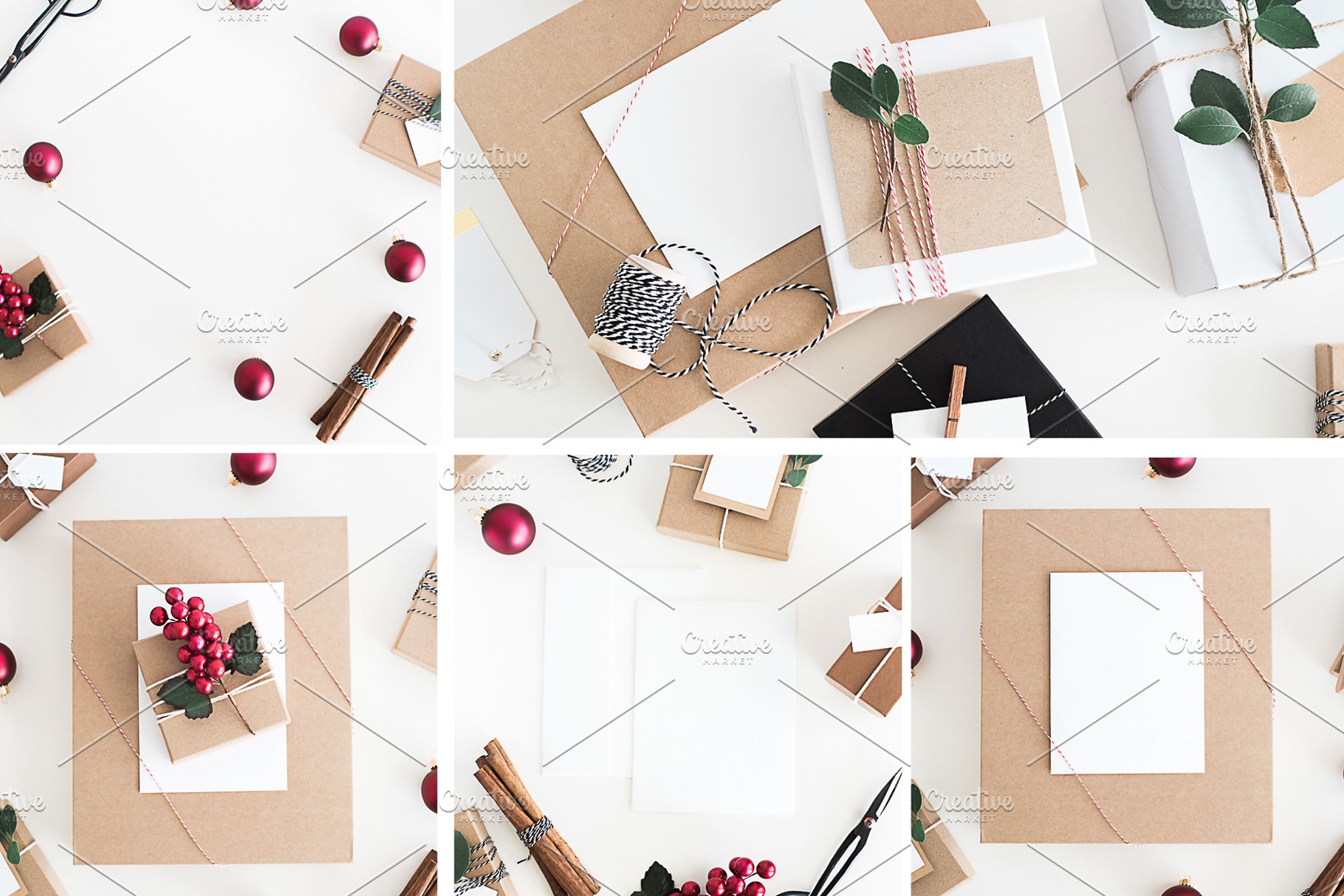 圣诞节气氛场景样机模板 Festive Christmas Photos插图(3)