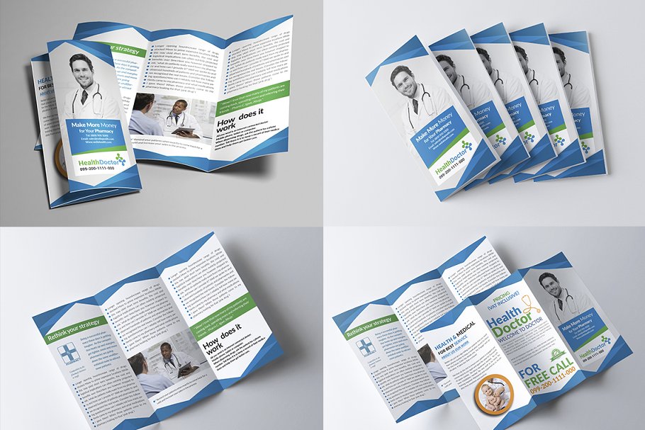 超级三折小册子模板合集 Trifold Brochure Big Bundle插图(2)