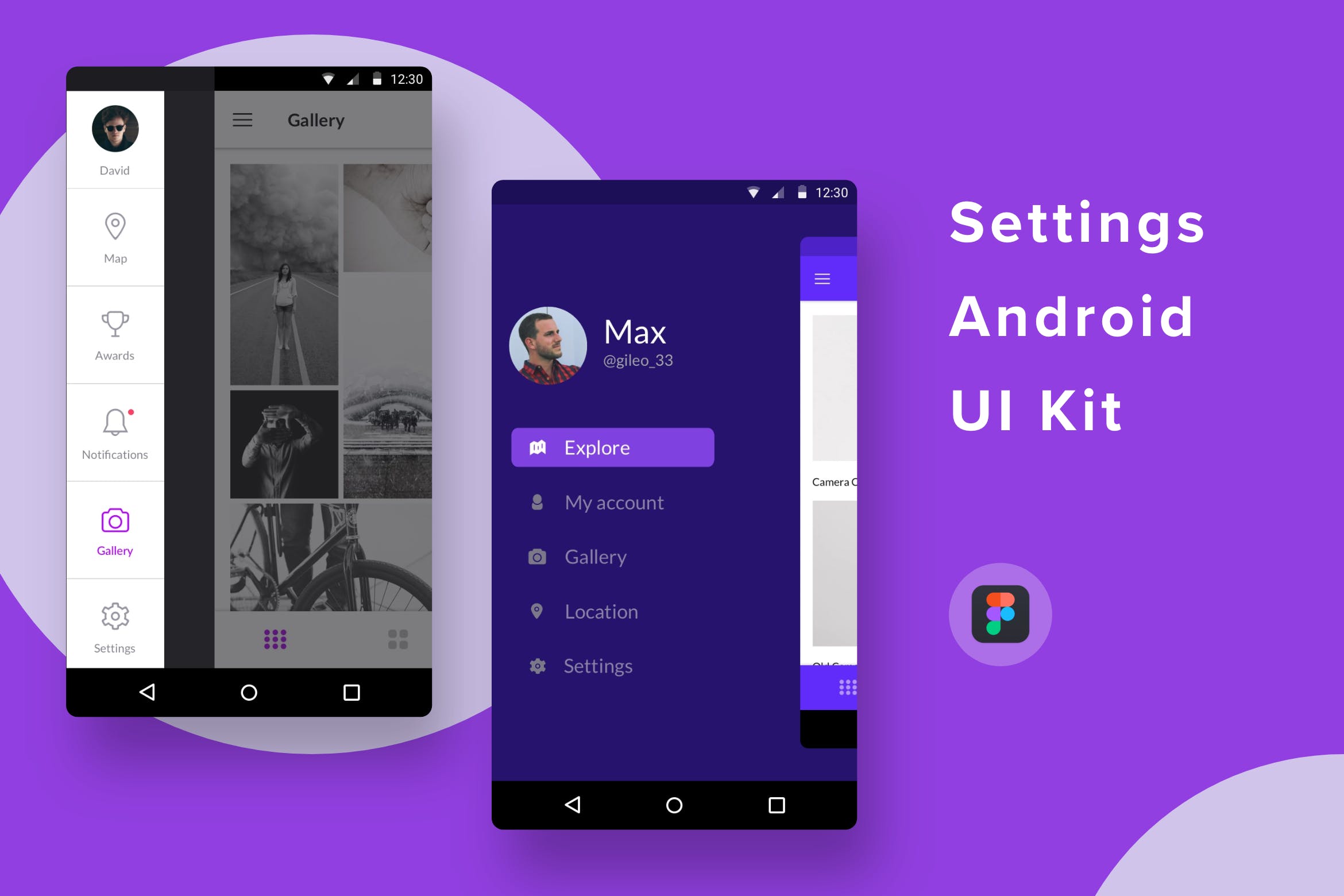 Android应用用户中心界面设计Figma模板 Settings Android UI Kit (Figma)插图