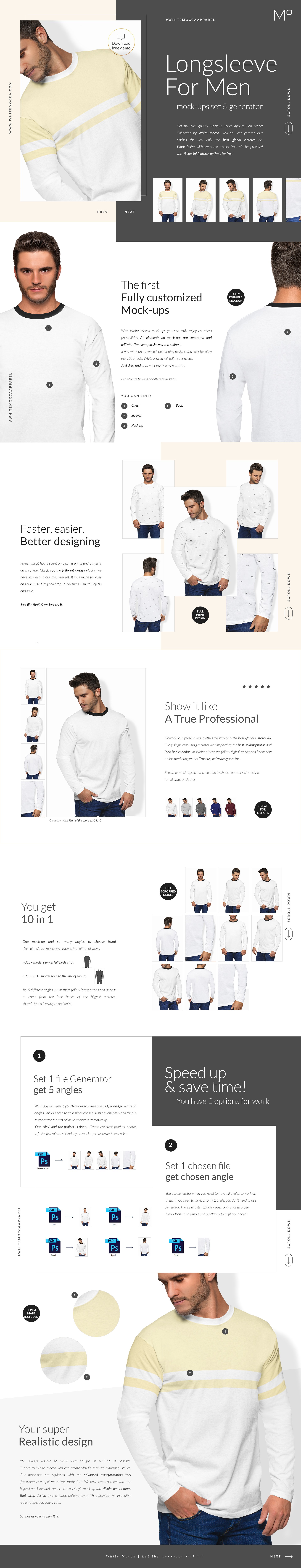 时尚男模特长袖服装展示模型Mockups下载2.44 GB[psd]插图(19)