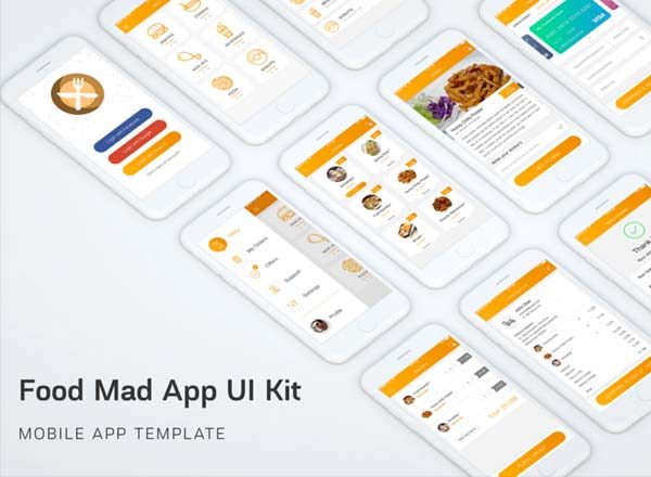 快捷的点餐外卖类APP模版下载[PSD]