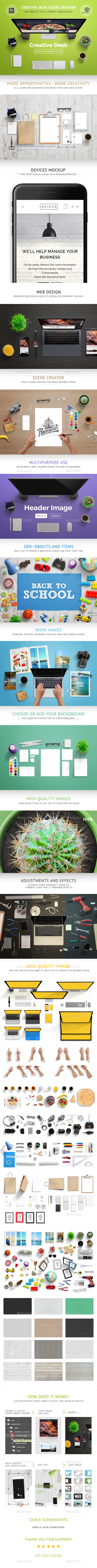 209个独立的创意桌面Mockups素材打包下载[psd]插图