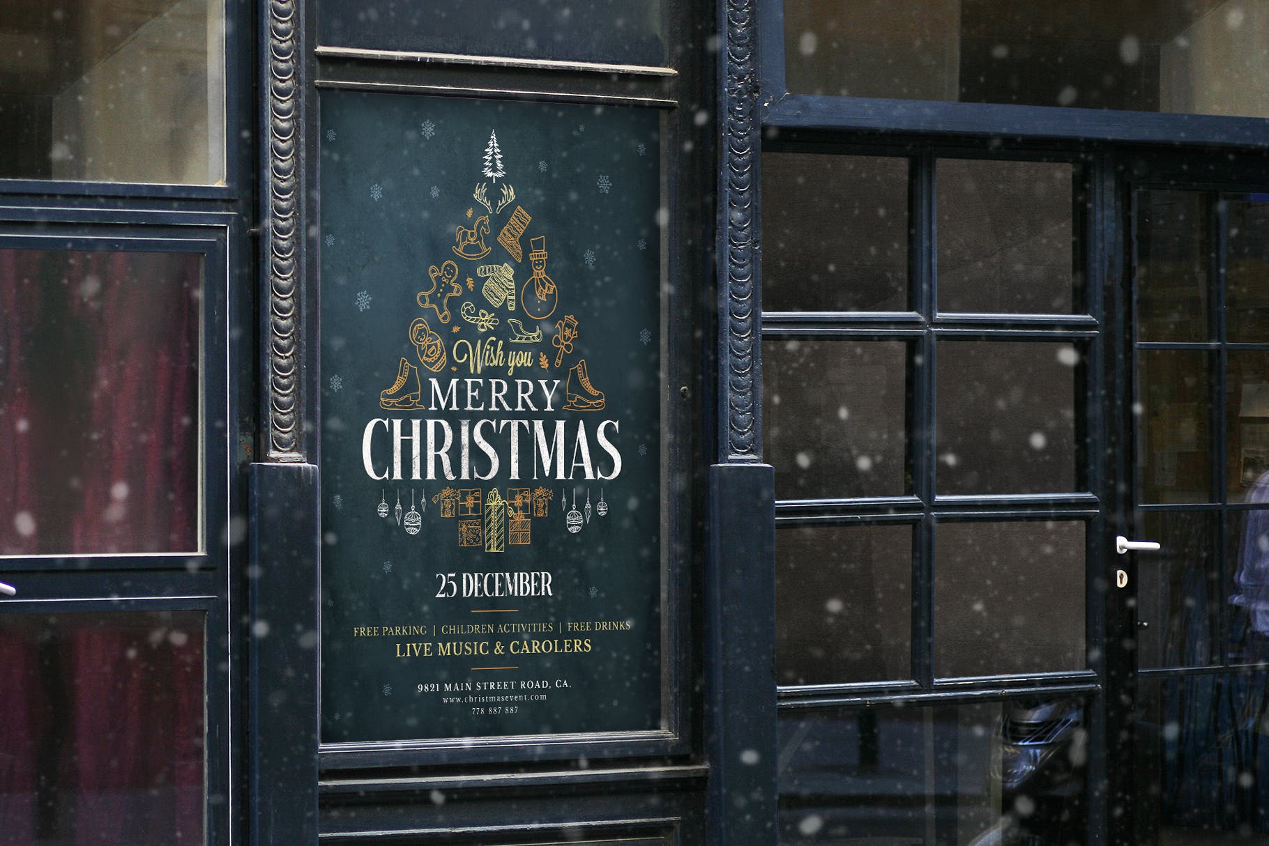 圣诞节庆祝主题海报传单设计模板v5 Christmas Flyer Template Vol.5插图(4)