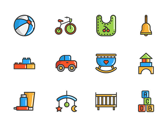 50 枚小孩元素图标素材之家精选sketch素材