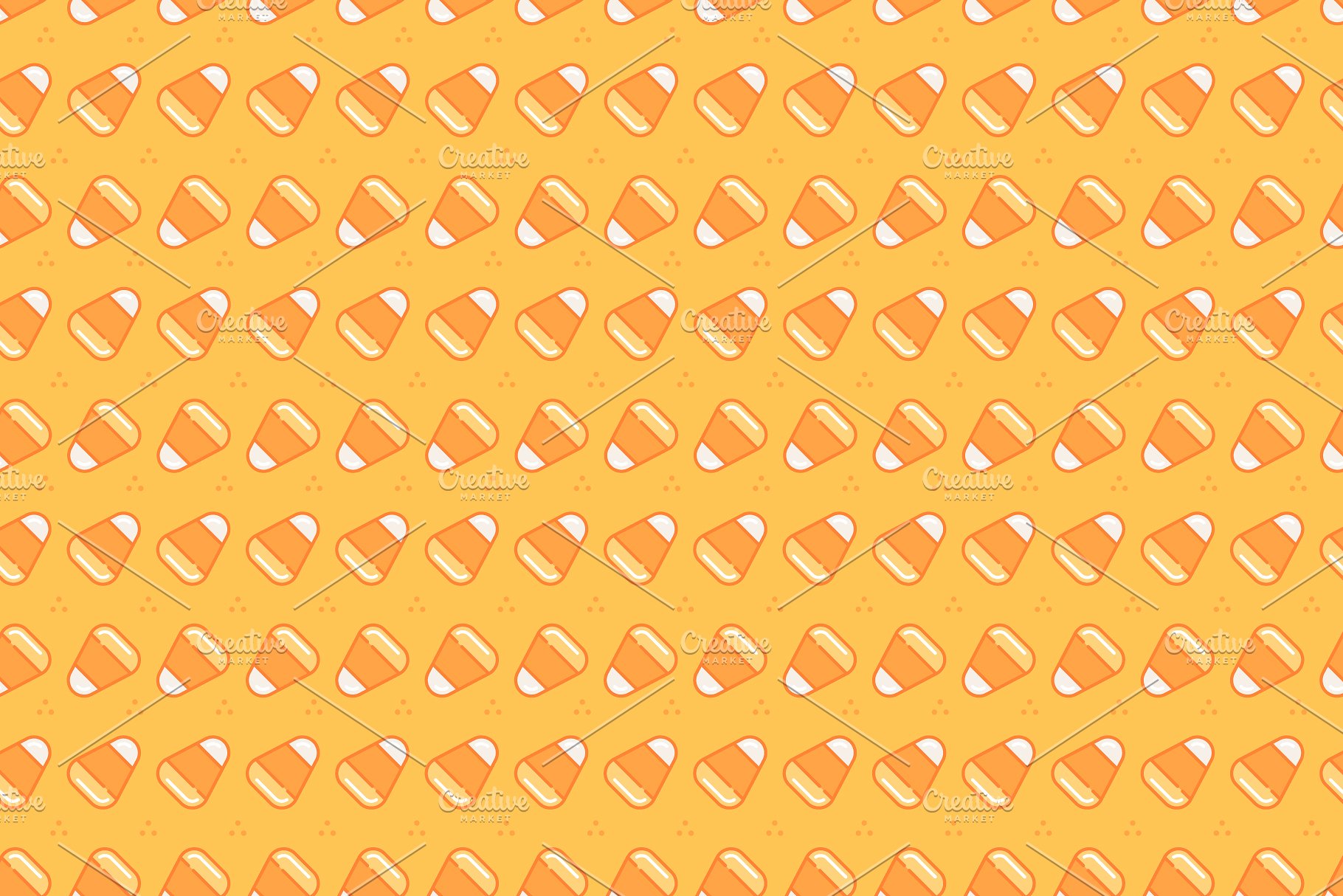 16款万圣节主题风格图案印花设计素材 16 spooky Halloween patterns插图(4)