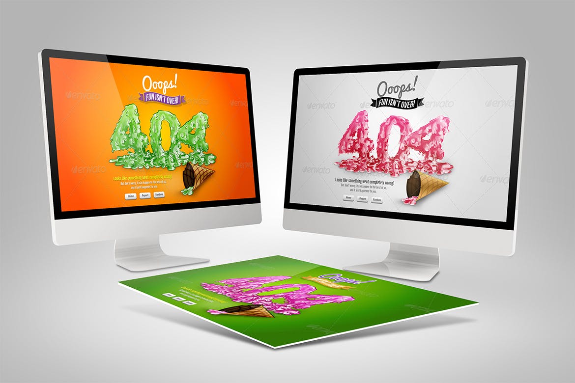 Web设计桌面电脑屏幕演示样机模板 Desktop Mock-Up插图(8)