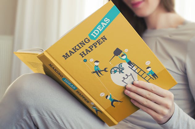 精装设计硬封面书印刷品样机 Book Mockup / Hard Cover Edition插图(1)