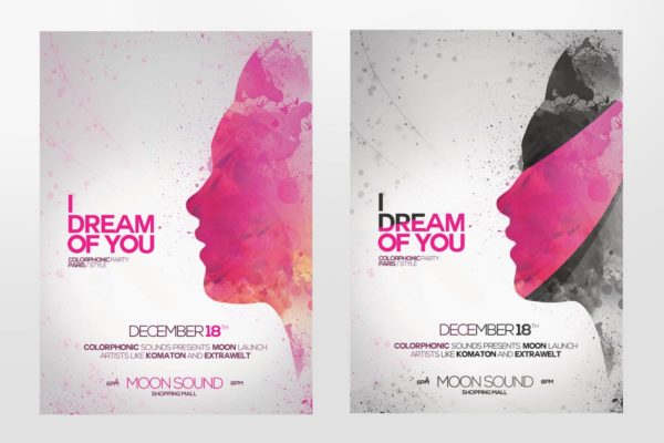 音乐综艺节目比赛宣传海报设计模板 Light Colorphonic Poster