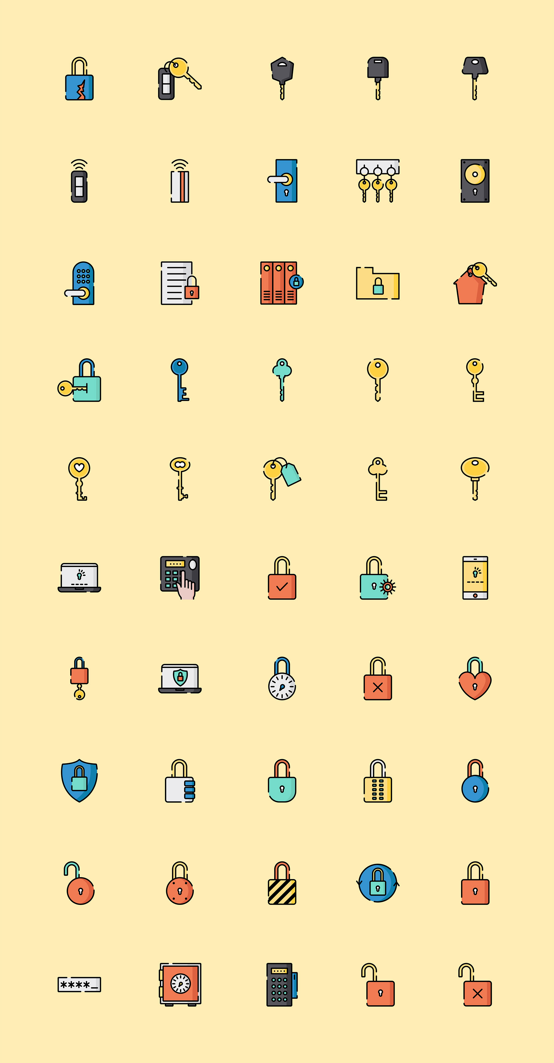 50 枚安全元素图标