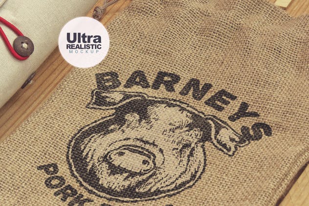 麻袋素描艺术图案预览样机素材库精选模板v2 Sack Bag Sketch插图(2)