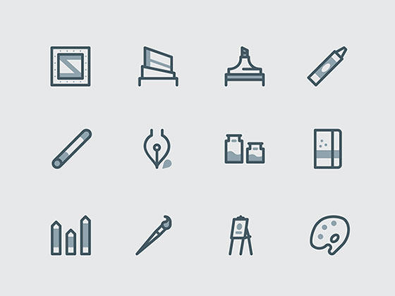 12 枚艺术类图标素材之家精选sketch素材