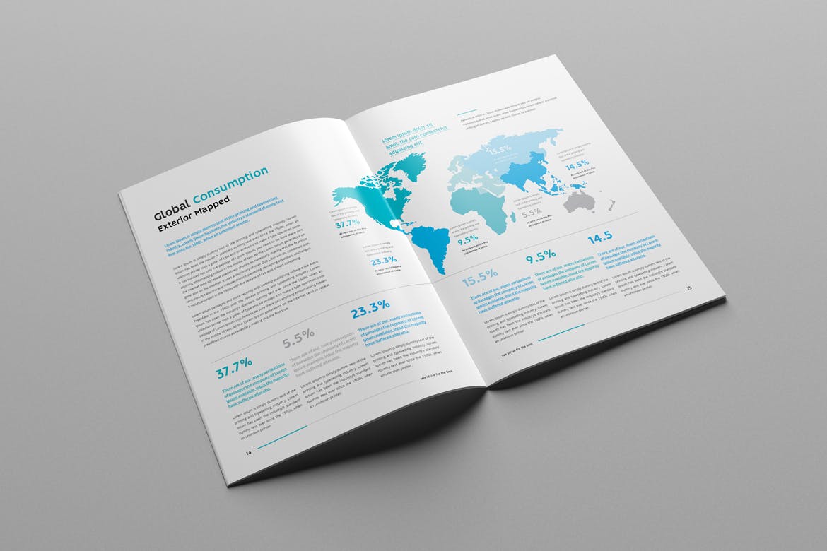 专业干净现代时尚的16P公司简介企业形象手册画册楼书杂志设计模板插图(5)