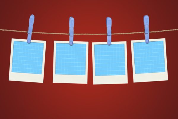 冲洗照片暗房照片晾晒相框样机素材库精选模板 Instant_Frame_Mockup