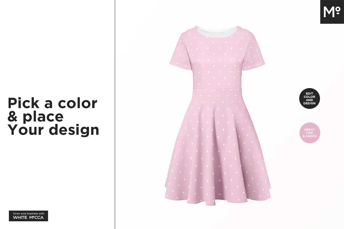 连衣裙女装样机展示模型mockups插图(3)