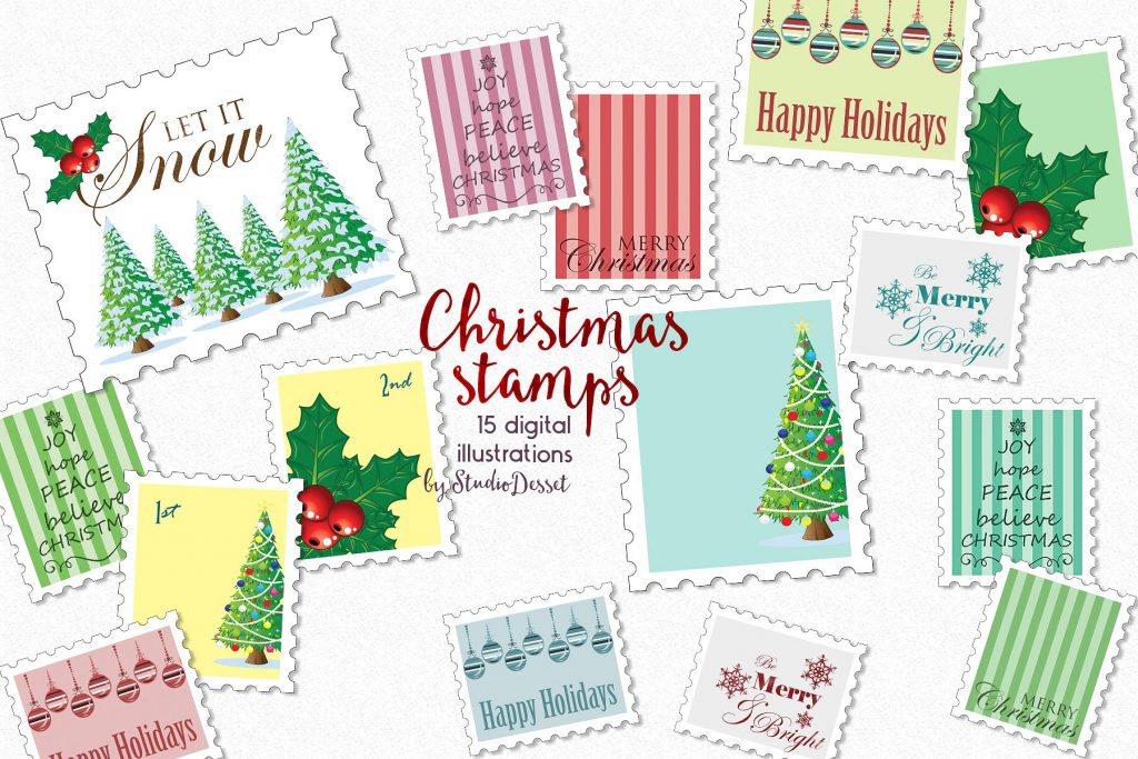 350+超丰富实用的圣诞节水彩手绘素材打包下载[png]插图(12)