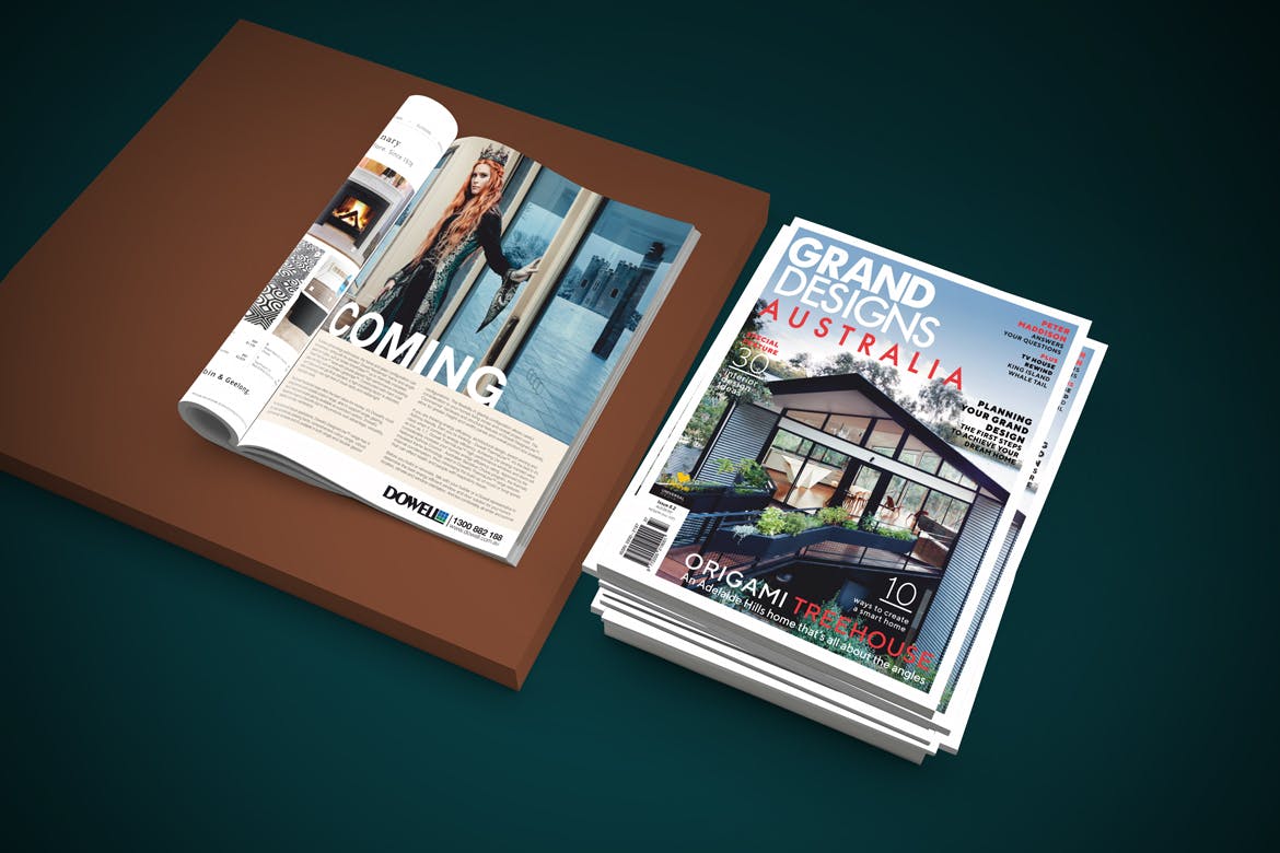 精品杂志封面&内页排版设计样机模板v1 Magazine Mockup V.1插图(6)