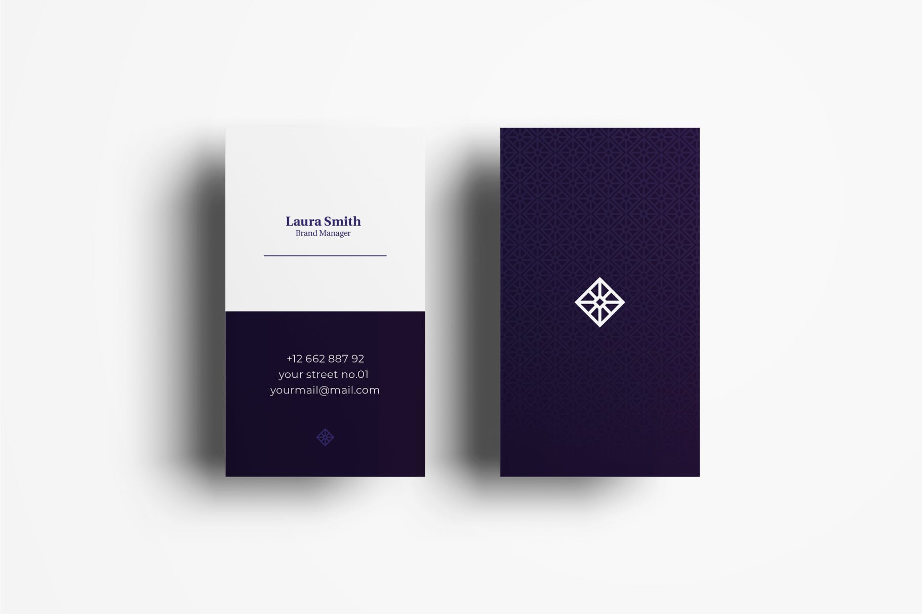 竖版印刷企业素材库精选名片模板v61 Business Card Template.v61插图