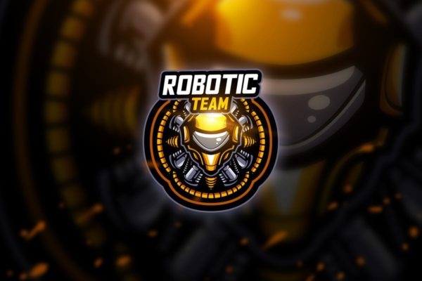 机器人电子竞技战队队徽Logo模板V3 Robotic 3 – Mascot &amp; Esport Logo