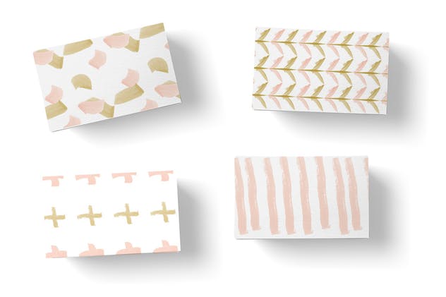 玫瑰金水彩无缝矢量图案合集 Rose Gold Watercolor Seamless Vector Patterns插图(4)