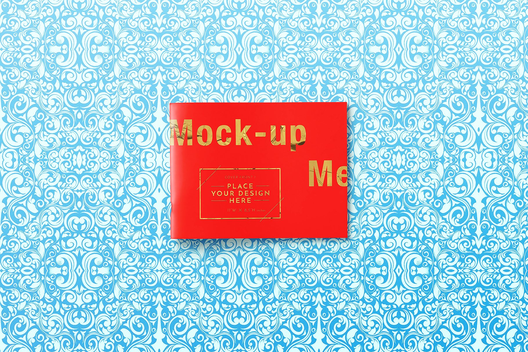 简约小册子样机模板 Landscape Brochure Mockups v.1插图(4)