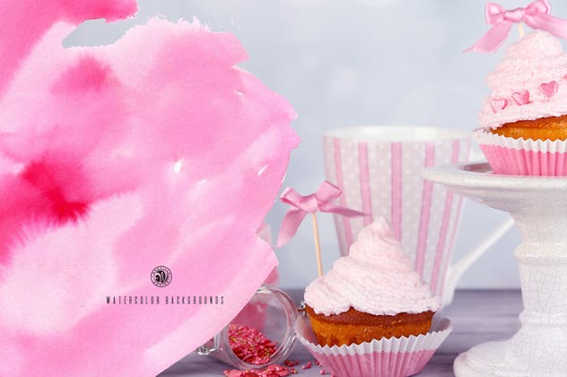 粉红色水彩背景素材 Watercolor Pink Backgrounds插图(5)