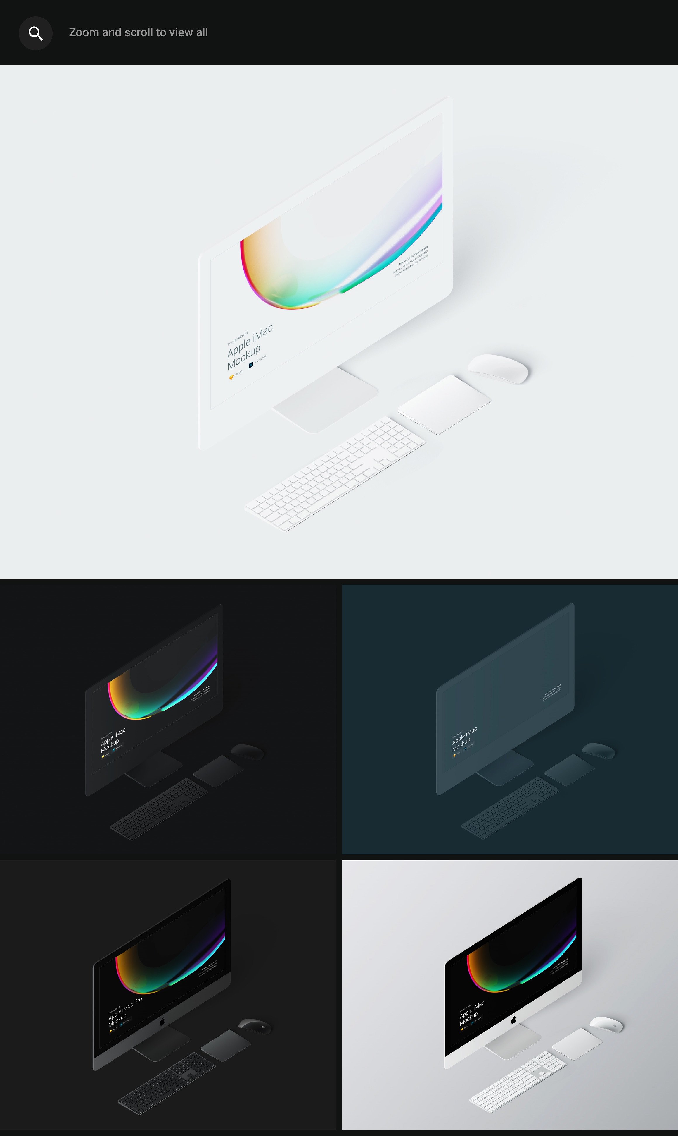 精美多彩全新iMac Pro，iMac展示模型Mockups样机下载插图(9)