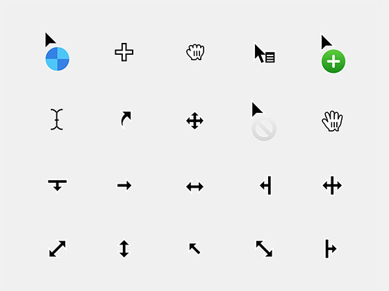 OS X 光标集素材之家精选sketch素材